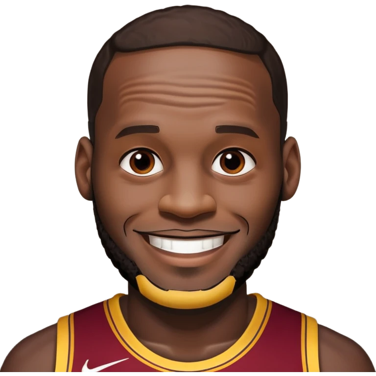 LeBron smiling creepily  emoji