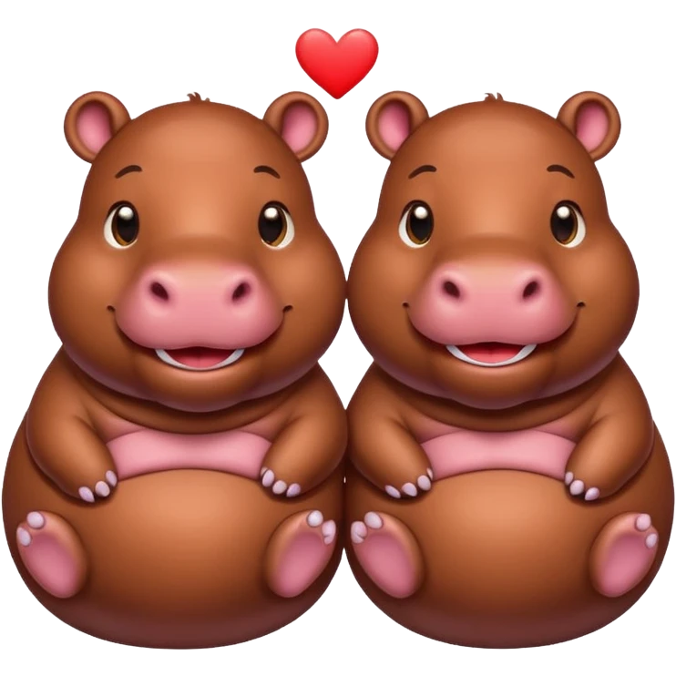 loving hippos emoji