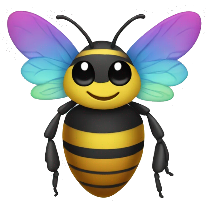 RAINBOW bee emoji
