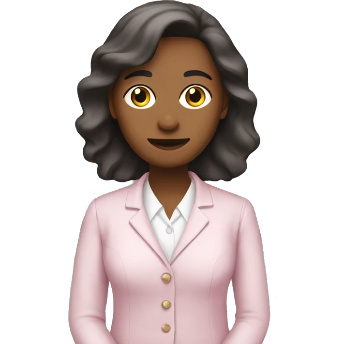 Psychologist in light pink clinical office  emoji