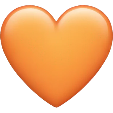 Pastel orange love heart  emoji