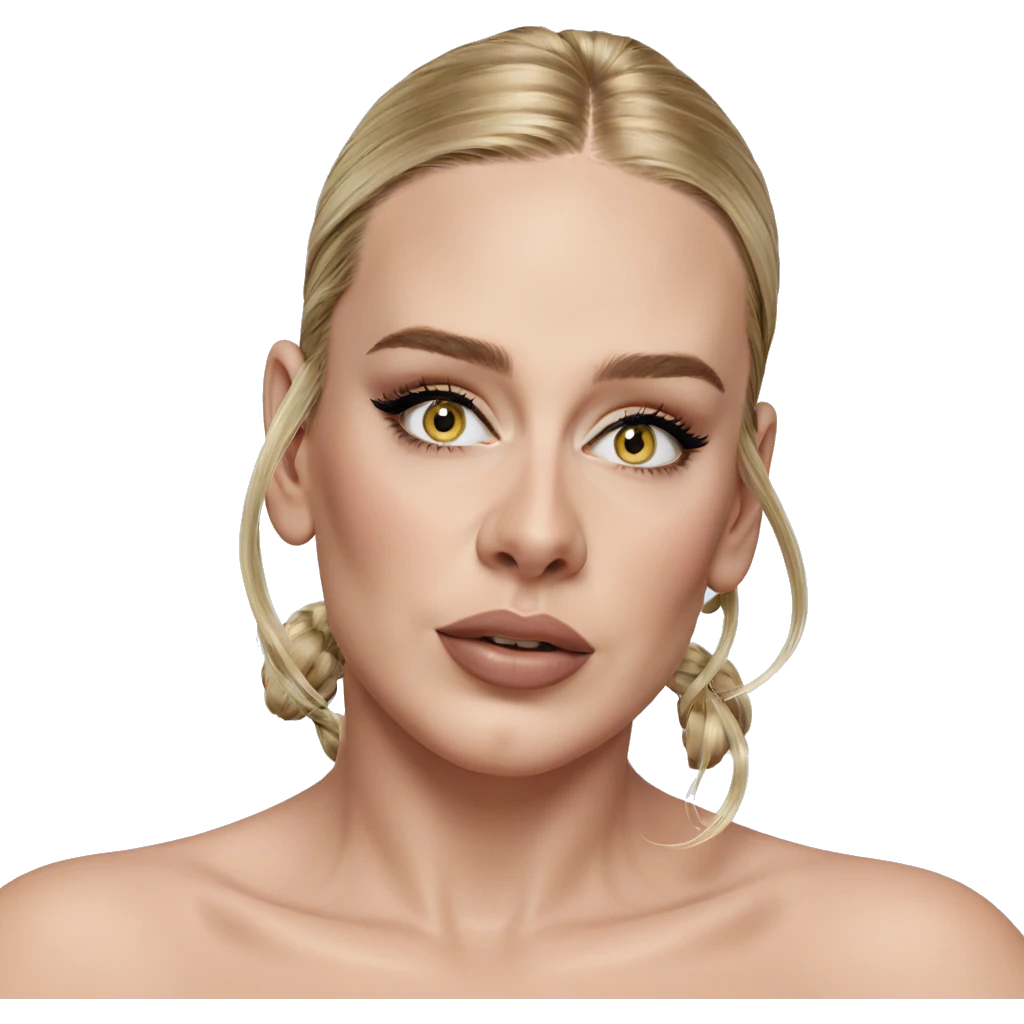 blonde girl with grey eyes emoji