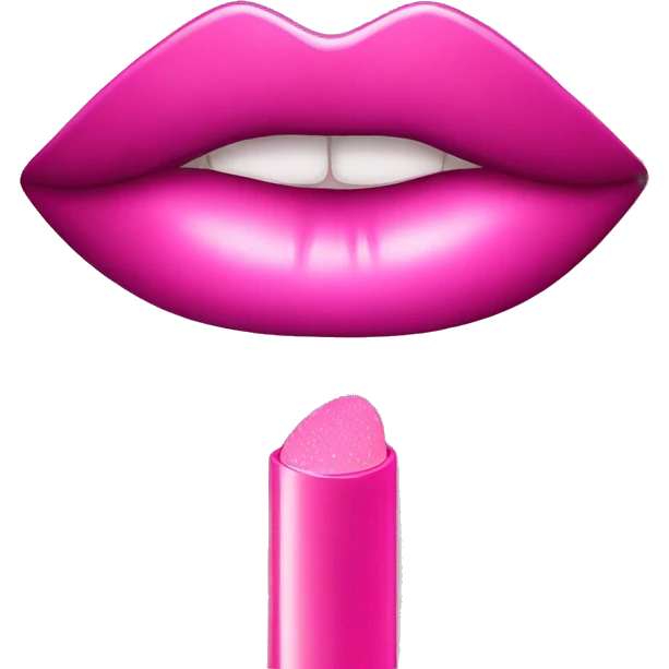 Pink lip gloss emoji