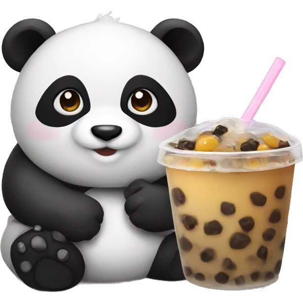 Panda with Boba  emoji