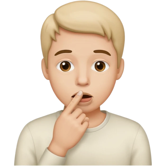 Fingers in mouth emoji