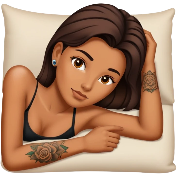 Naked woman with name guy inside her laying down  emoji