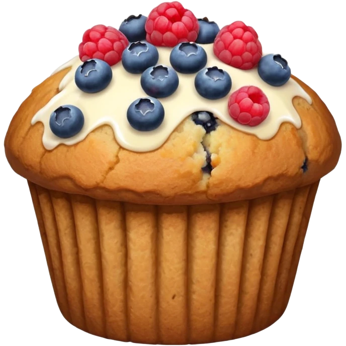 muffin with fruits emoji