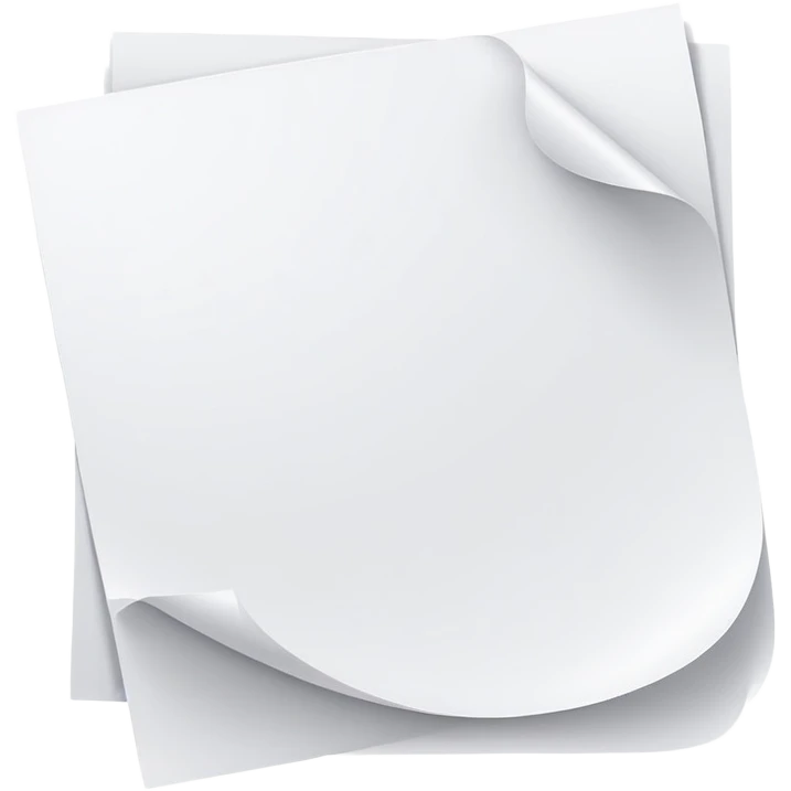 sheet of white paper emoji