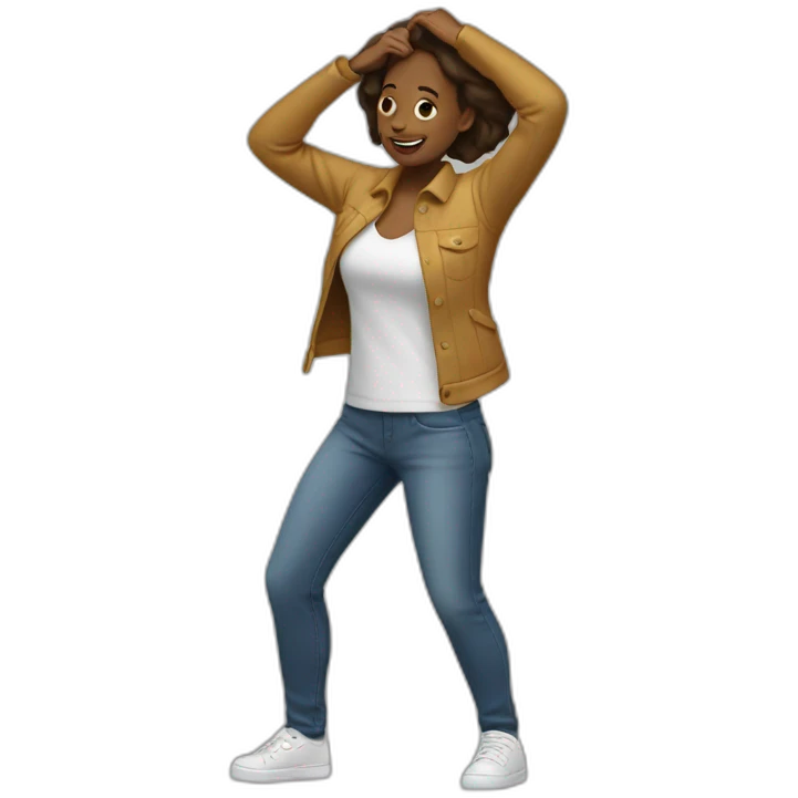 Femme qui dab emoji