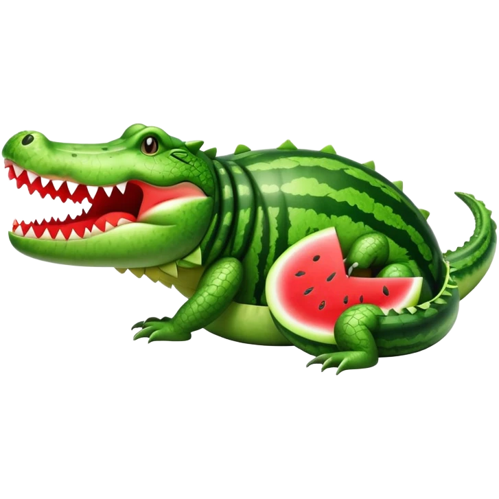 Watermelon crocodile  emoji