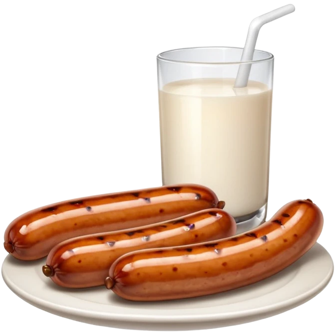 Sausage with milk emoji