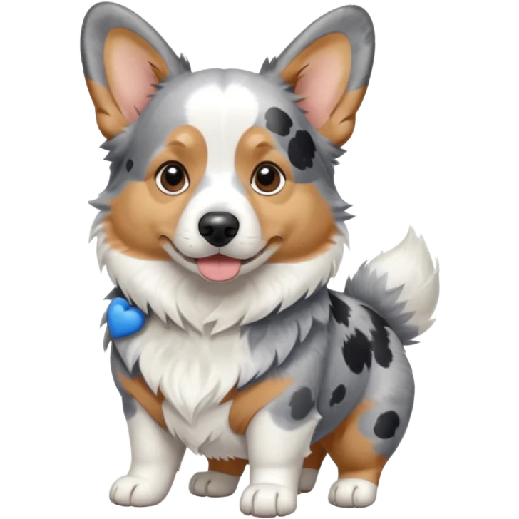 Blue Merle corgi emoji