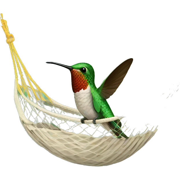 hummingbird in a hammock emoji