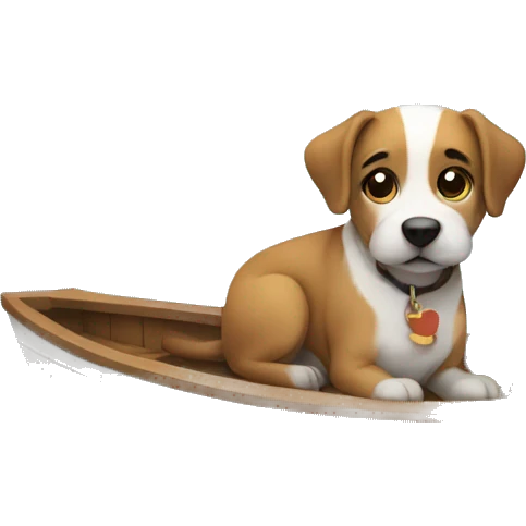 Dog on a boat emoji