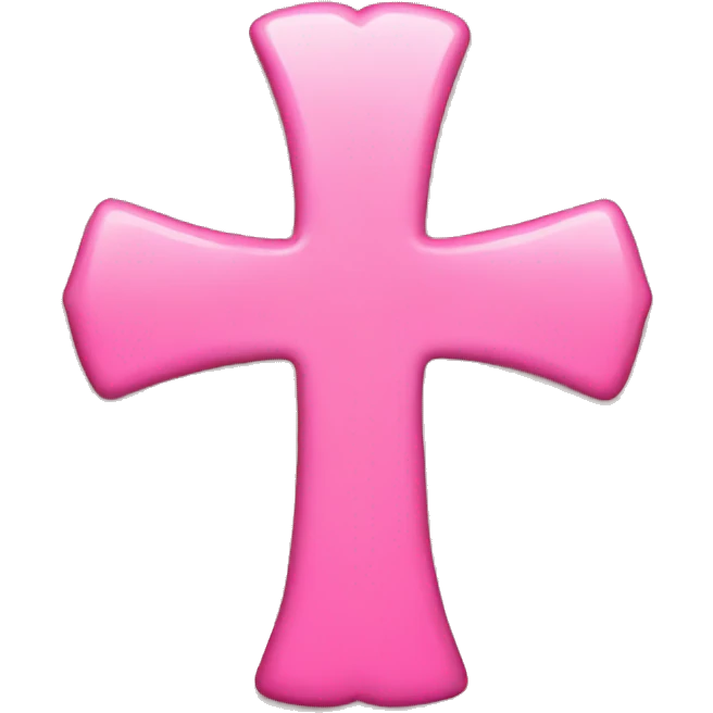 Cute pink cross emoji