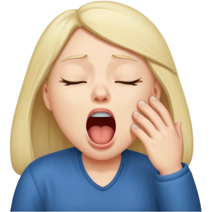 yawning sleepy character emoji