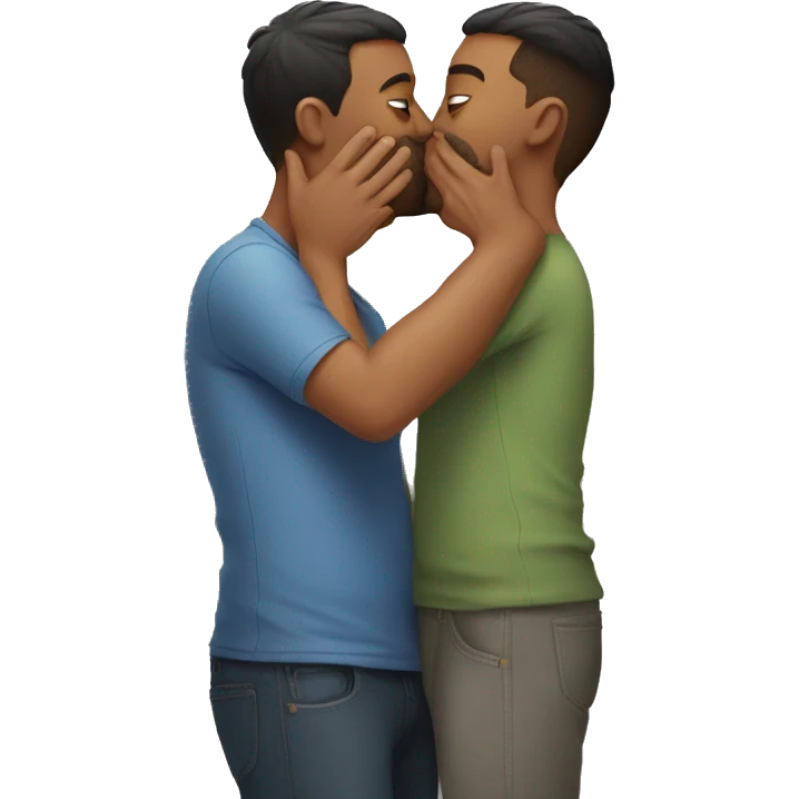Man kissing man emoji