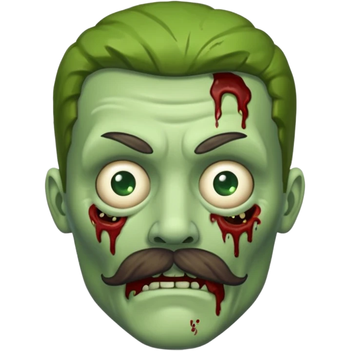 zombie with mustache emoji