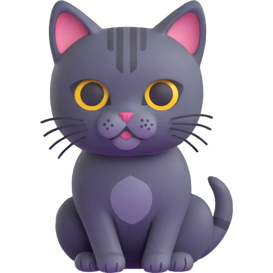 dark gray cat emoji