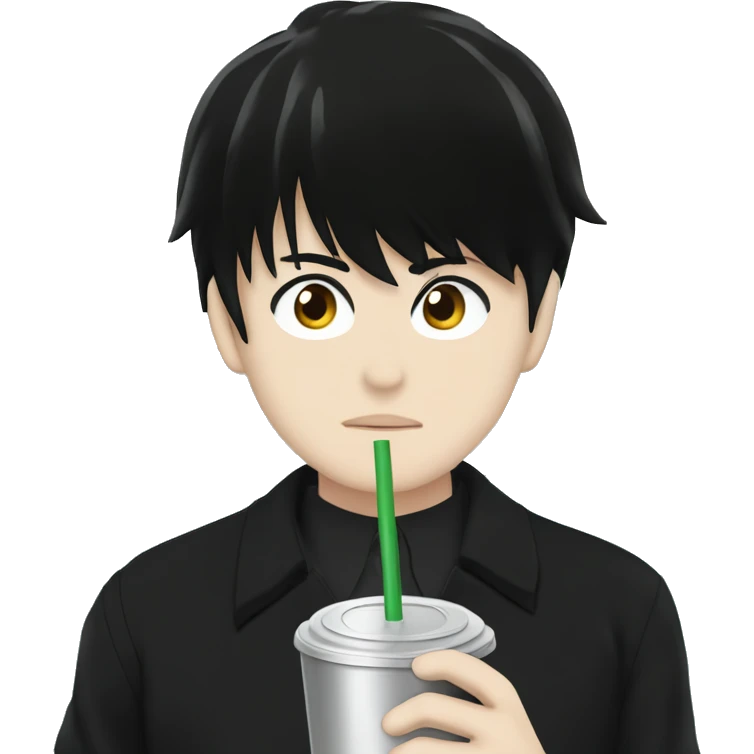 "teenage boy drinks from cup" emoji