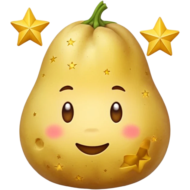 Patate mignon avec des étoiles  emoji
