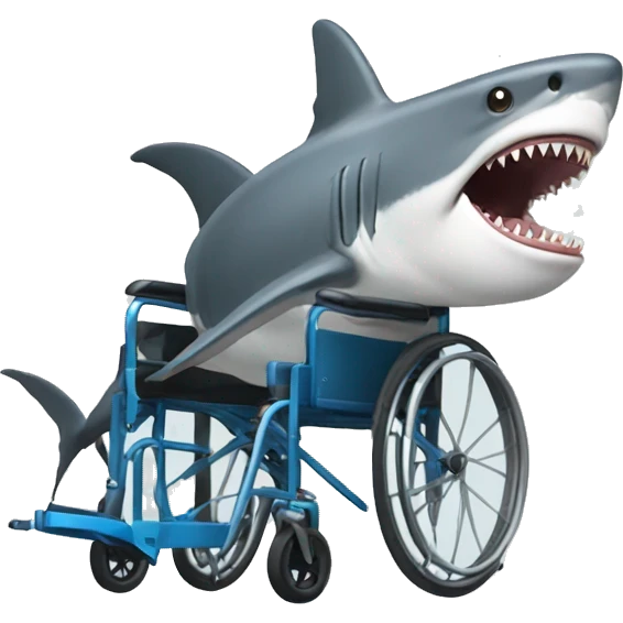 Shark in wheelchair  emoji
