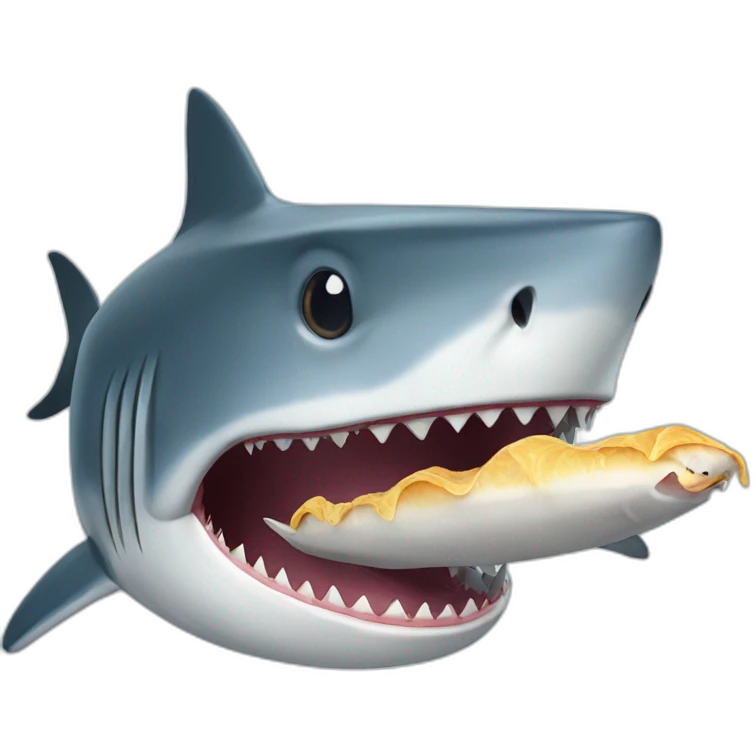 Shark eating emoji