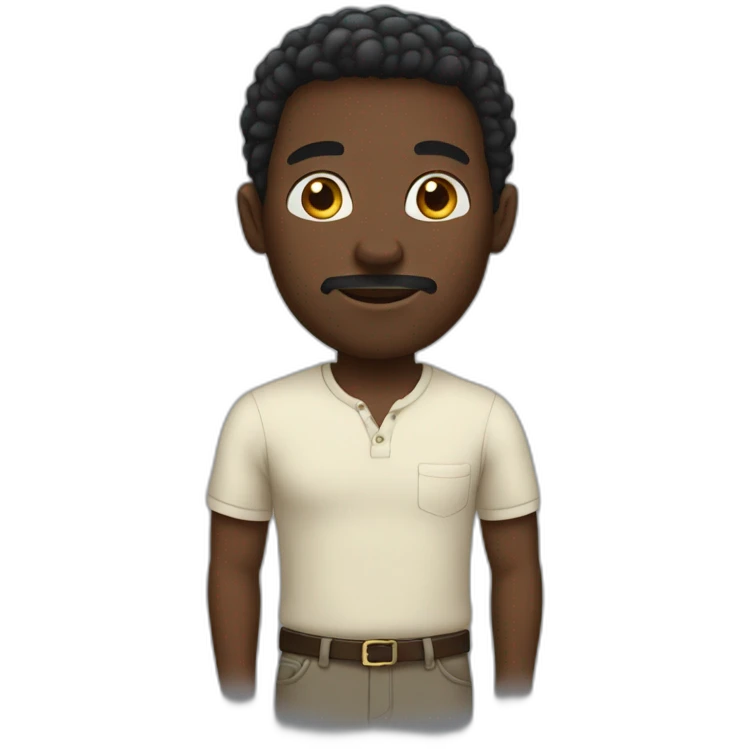 Black man étonné emoji