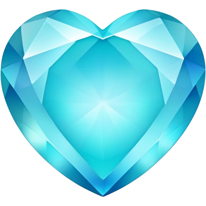 Brilliant cut blue smithsonite gem with turquoise blue tone and holographic iridescence emoji