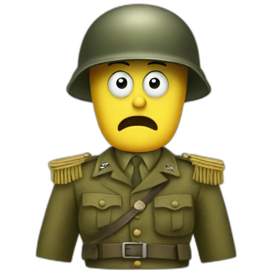 spongebob as a world war 2 soldier emoji