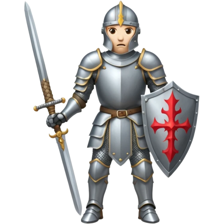 aggressive knight full body emoji