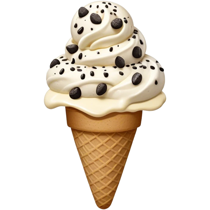 Cookies and cream ice cream emoji
