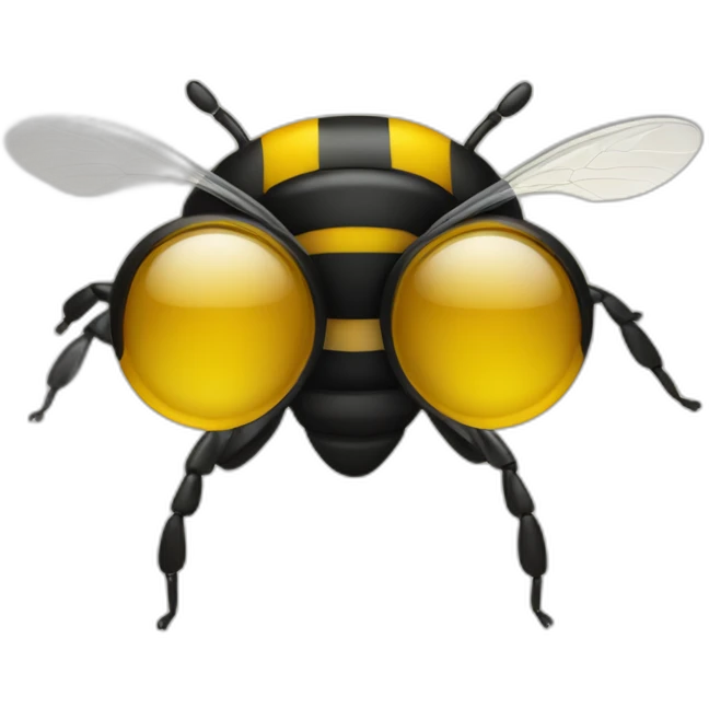 Bumblebee with glassers emoji