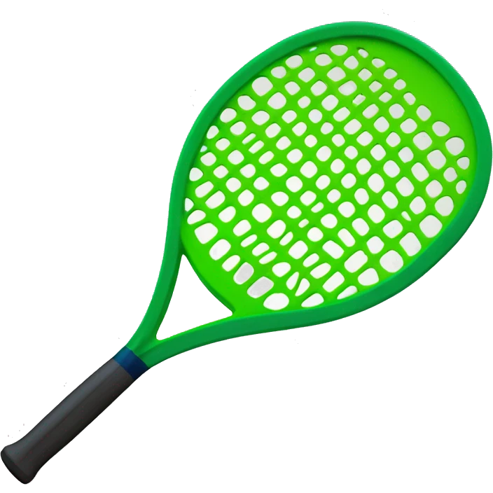 Padel green racket with text : green inside the racket  emoji