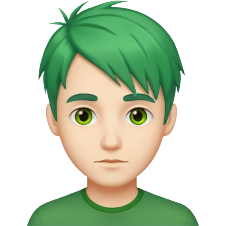 green haired man emoji