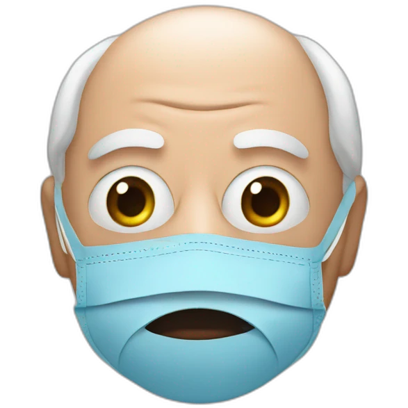 bernie sanders with mouth mask emoji