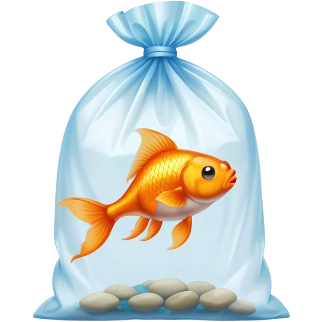 goldfish in a bag  emoji