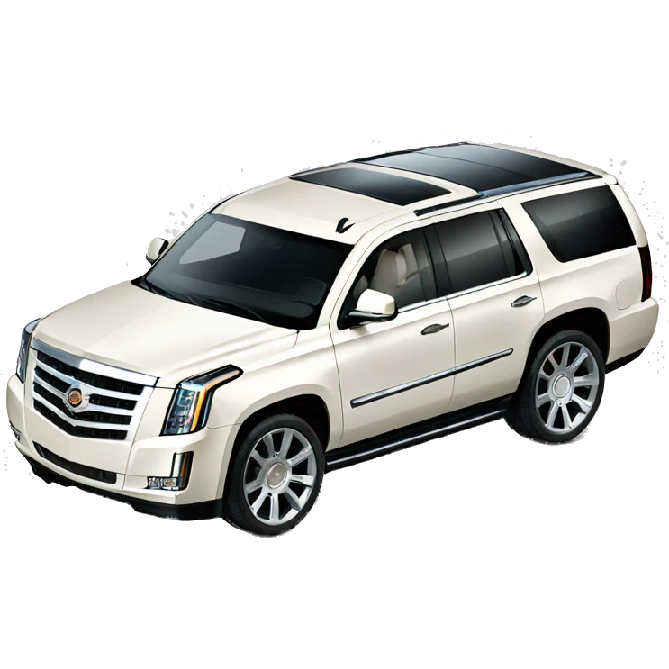 Cadillac Escalade all white ￼ emoji