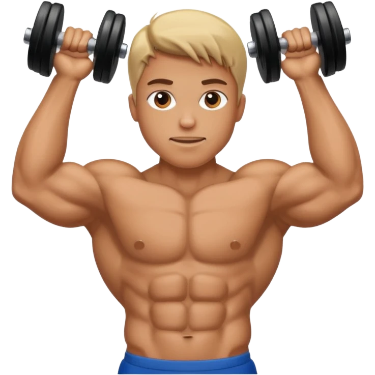 Dumbbell pressure level that a human emoji