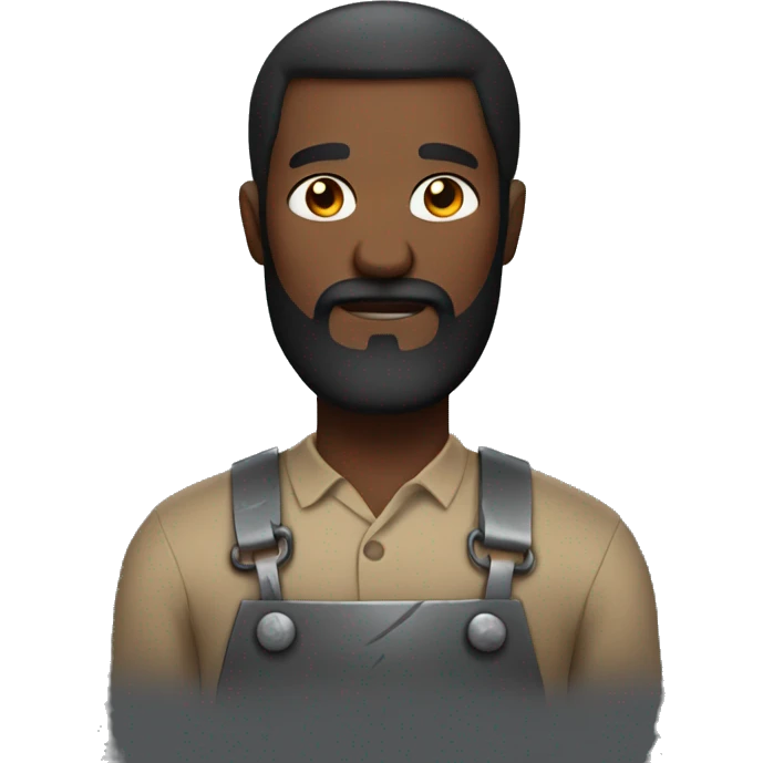 serious blacksmith with beard emoji