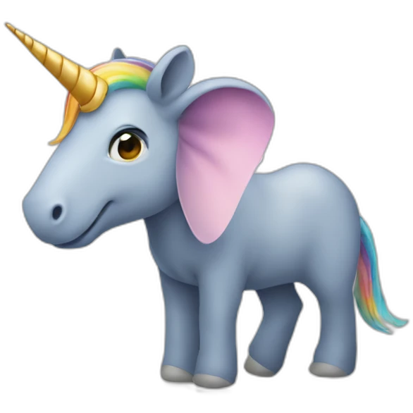 half unicorn and half elephant emoji