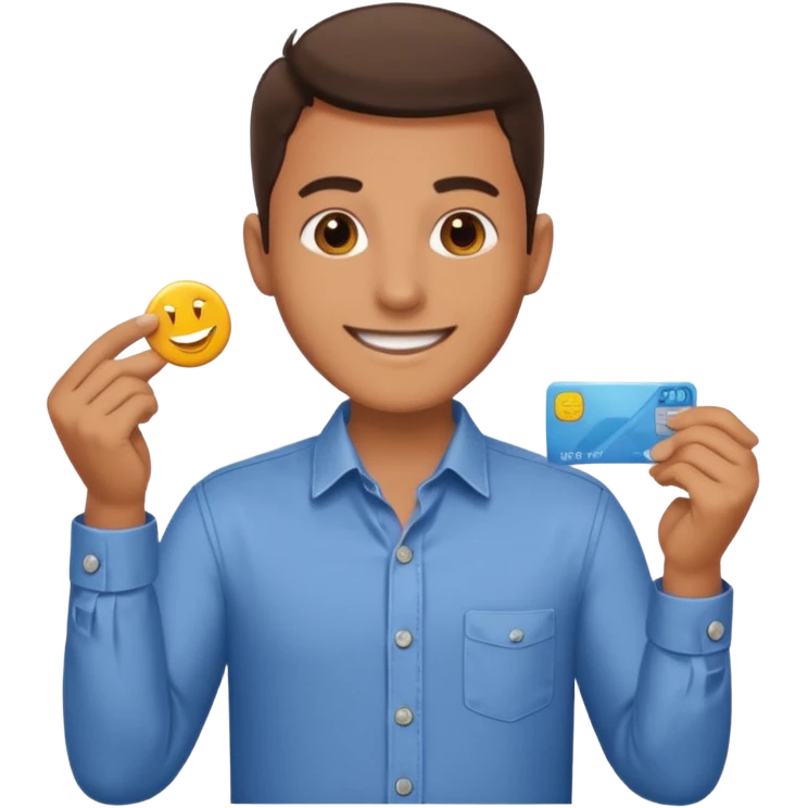 guy giving refund emoji