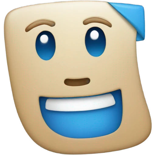 Letter a in blue emoji
