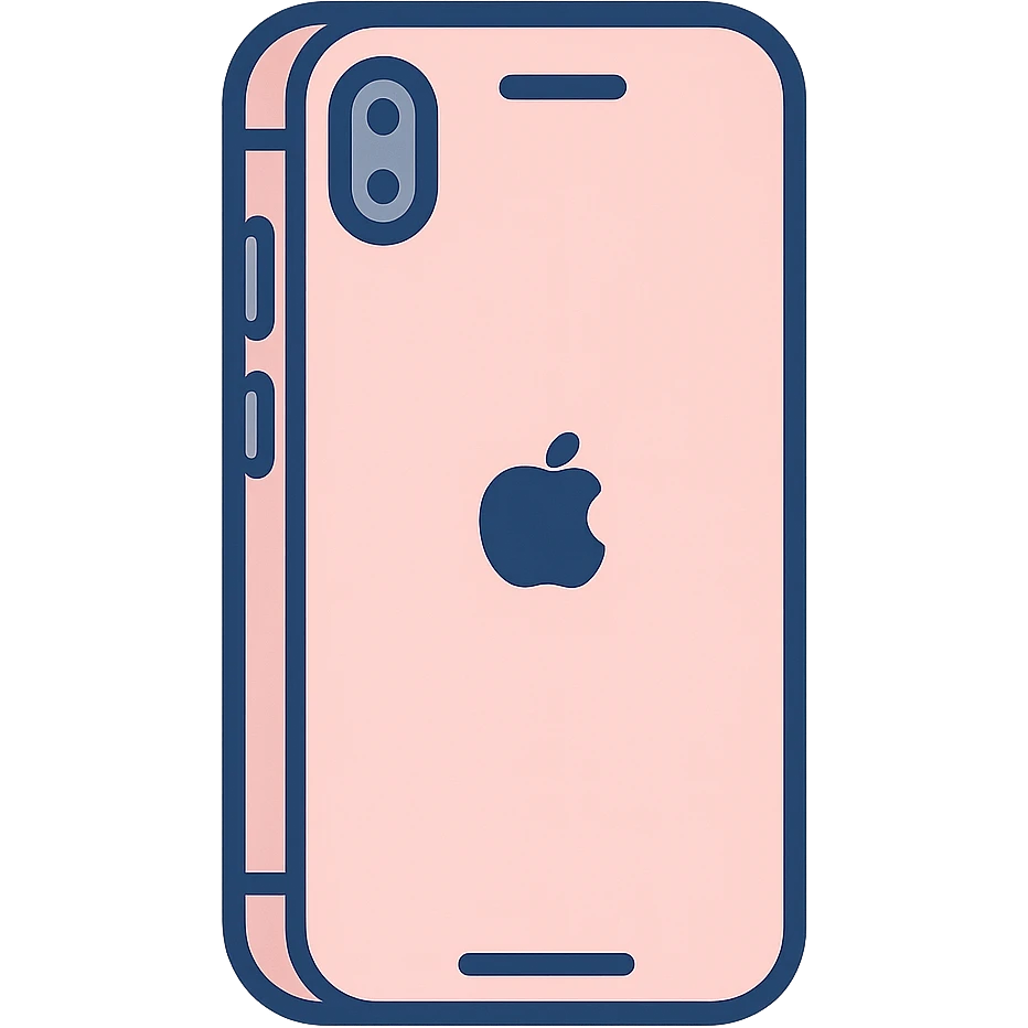 pink iPhone cell phone, modern, minimal emoji