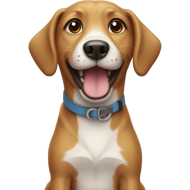 A dog smiling  emoji