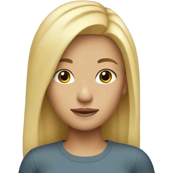 A blonde haired girl emoji