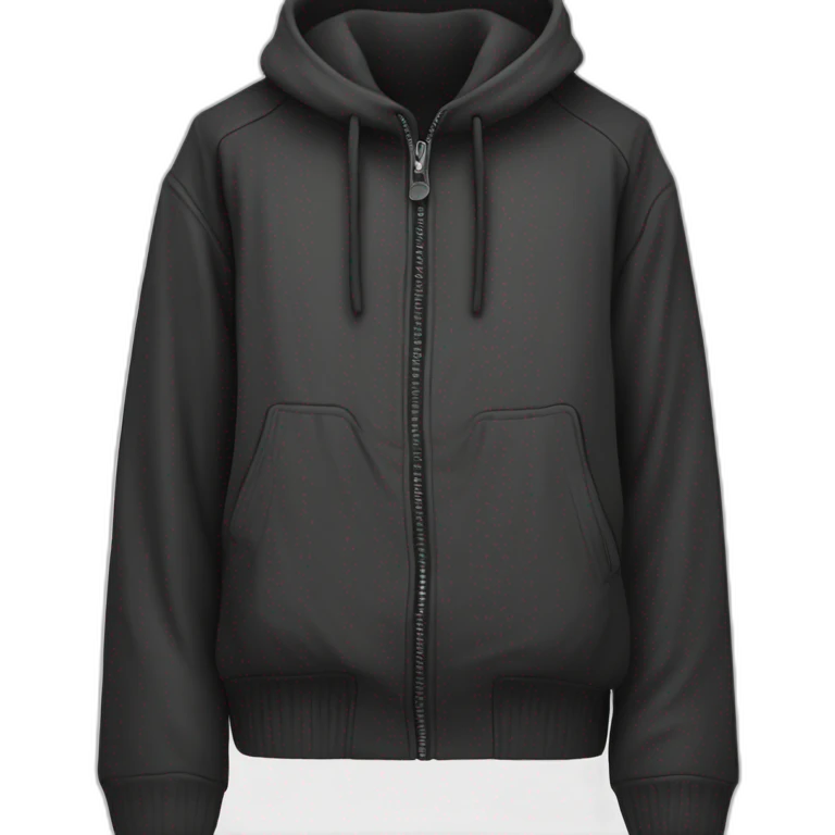 minimalist white jacket with zipper emoji