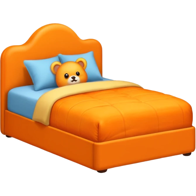 orange bed for kid emoji