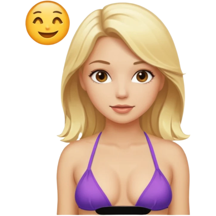A sexy girl wiht blond Hair and a Bikini  emoji