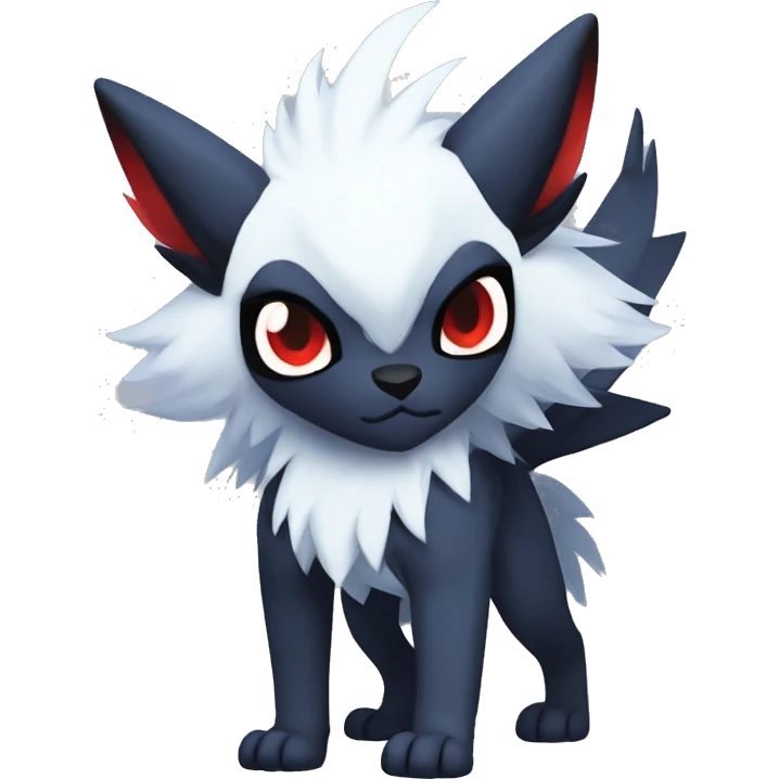 Cool Edgy Absol-Nargacuga-Zorua-Quilava, full body emoji